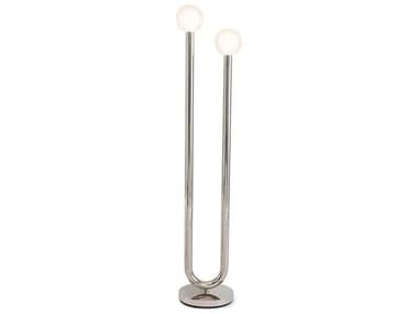 Regina Andrew Happy 52" Tall Polished Nickel Glass LED Floor Lamp REG141055PN