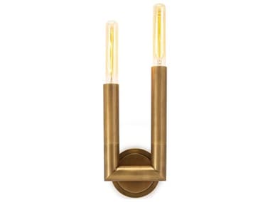 Regina Andrew Wolfe 2-Light Natural Brass Wall Sconce REG151146NB