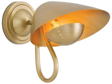 Regina Andrew Keaton 9" Tall 1-Light Natural Brass Wall Sconce REG151230NB