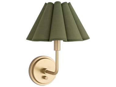 Regina Andrew Polly 1-Light Natural Brass Wall Sconce REG151241NBGRN