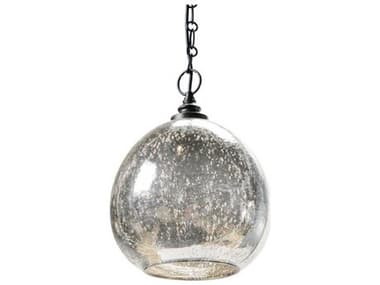 Regina Andrew 11" 1-Light Antique Mercury Silver Glass Globe Mini Pendant REG161029AM