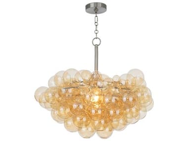 Regina Andrew Bubbles 1-Light Brushed Nickel Globe Chandelier REG161044BNIAMB