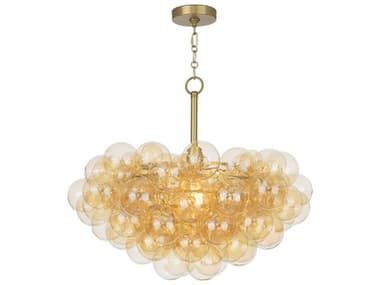 Regina Andrew Bubbles 1-Light Natural Brass Globe Chandelier REG161044NBAMB