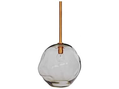 Regina Andrew Molten 9" 1-Light Brass Glass Round Mini Pendant REG161088NB