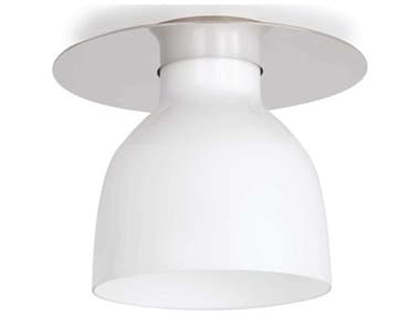 Regina Andrew Mixer 11" 1-Light White Glass Bell Flush Mount REG161354PN