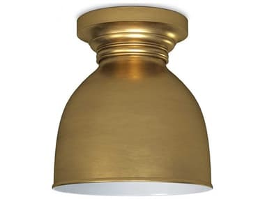 Regina Andrew Southern Living 8" 1-Light Natural Brass Bell Flush Mount REG161355NB