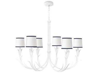 Regina Andrew River Reed 6-Light White Chandelier REG161416WTNAV