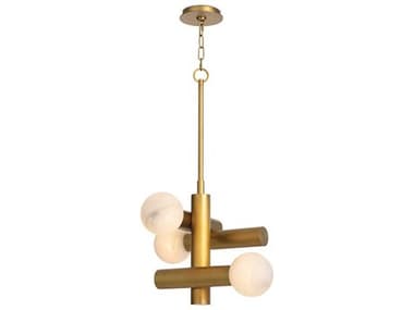 Regina Andrew Dion 3-Light Natural Brass Globe Tiered Pendant REG161443NB