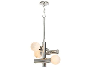 Regina Andrew Dion 15" 3-Light Polished Nickel Globe Tiered Pendant REG161443PN