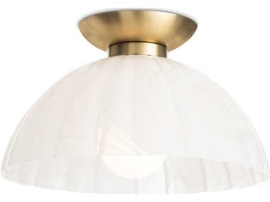 Regina Andrew Dariel 1-Light White Dome Flush Mount REG161470