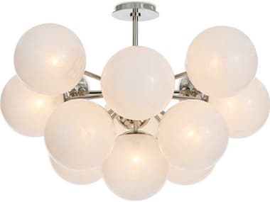 Regina Andrew Shine 13-Light Polished Nickel Globe Semi Flush Mount REG161475PNSRL