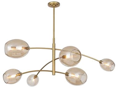 Regina Andrew Artemis 6-Light Natural Brass Chandelier REG161512NBCHAM