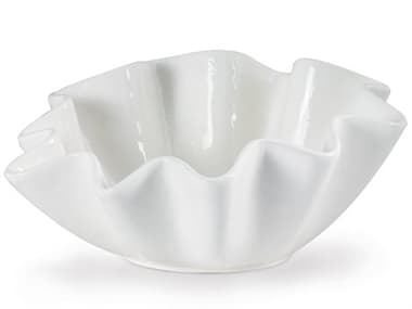 Regina Andrew Ivory 14'' Ruffle Ceramic Bowl  REG201269