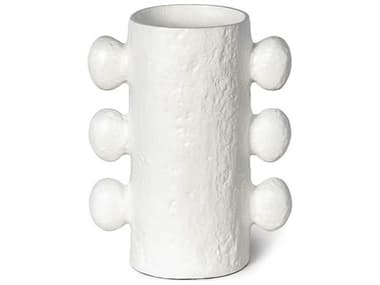 Regina Andrew White 11'' High Sanya Metal Vase REG201445WT