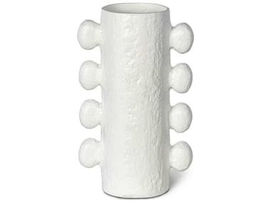 Regina Andrew White 14'' High Sanya Metal Vase REG201449WT