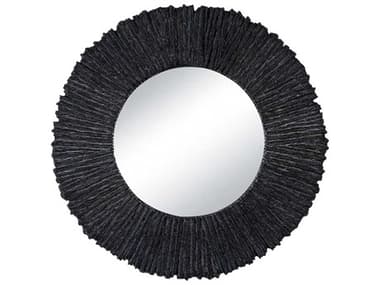 Regina Andrew Slate Black Round Wall Mirror REG211073BLK