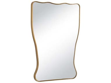 Regina Andrew Piero Natural Brass Rectangular Wall Mirror REG211173NB