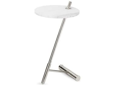 Regina Andrew Spyder 14" Round Marble Polished Nickel End Table REG301194PN