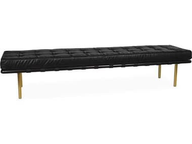 Regina Andrew Tufted Black Leather Accent Bench REG321007BLK