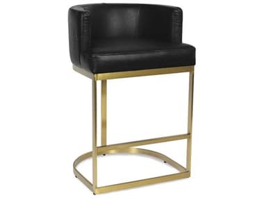 Regina Andrew Owen Black Leather Counter Stool REG321243BLK