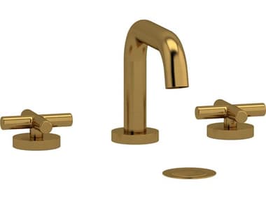 Riobel Riu Brushed Gold Widespread Lavatory Faucet with U-Spout RIORUSQ08BG