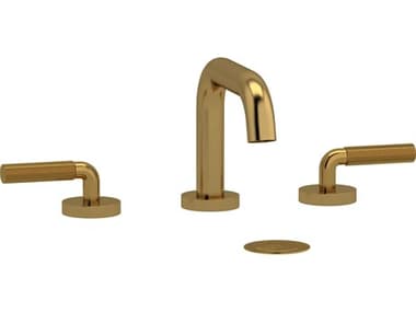 Riobel Riu Brushed Gold Widespread Lavatory Faucet with U-Spout RIORUSQ08LKNBG