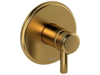 Riobel Momenti Brushed Gold Therm & Pressure Balance Trim with 3 Functions RIOTMMRD23JBG