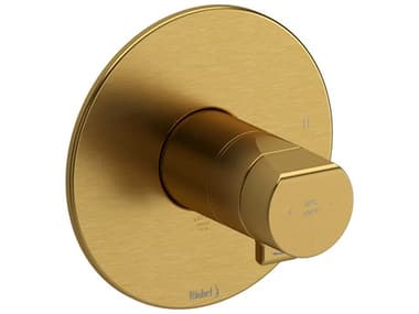 Riobel Parabola Brushed Gold Therm & Pressure Balance Trim with 2 Functions RIOTPB44BG