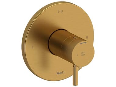 Riobel Riu Brushed Gold Therm & Pressure Balance Trim with 3 Functions RIOTRUTM23BG