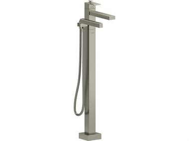Riobel Kubik 2 Way Type Coaxial Floor Mount Tub Filler With Handshower Trim RIOTUS39BN