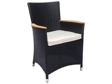 Royal Teak Collection Helena Chair Black / White Cushion RLHEFWBL