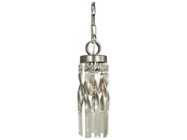 Framburg Adele 3" 1-Light Satin Pewter Polished Nickel Crystal Mini Pendant RM4718