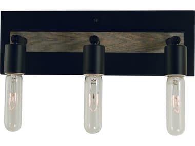 Framburg Loft 15" Wide 3-Light Matte Black Vanity Light RM5438