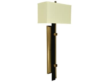 Framburg 33" Tall 2-Light Antique Brass Matte Black Wall Sconce RM5672