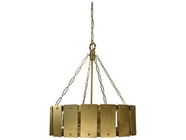 Framburg Barrington 30" 8-Light Brushed Brass Drum Pendant RM5868