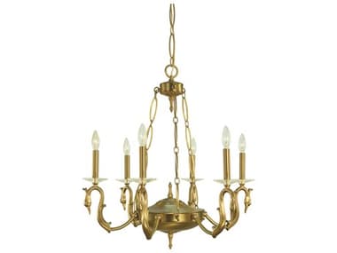 Framburg Odette Brushed Brass Traditional Candelabra Chandelier RM5900