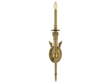 Framburg Napoleonic 1-Light Brushed Brass Traditional Wall Sconce RM5941