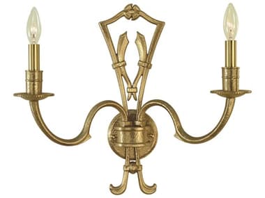 Framburg Matera 2-Light Brushed Brass Bronze Traditional Wall Sconce RM5942