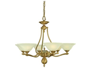 Framburg Fin De Siecle Brushed Brass Traditional Bell Chandelier RM7996