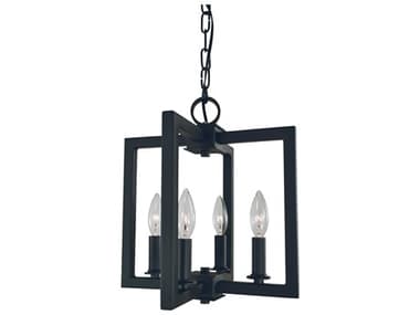 Framburg Andrew 12" 4-Light Matte Black Pendant RML1184