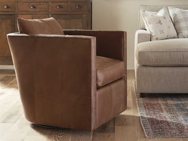 Robin Bruce Rothko Swivel Leather Accent Chair ROBROTHKOL016PE