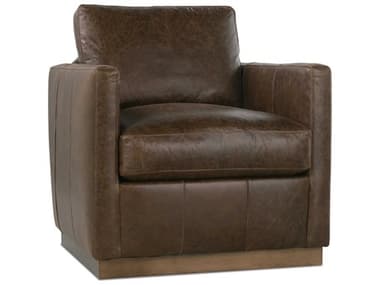 Rowe Allie 32" Swivel Brown Leather Accent Chair ROWALLIEL016PB