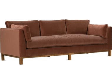 Rowe Boden 99" Washed Pine Orange Fabric Upholstered Sofa ROWBODEN233PC