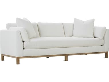 Rowe Boden 99&quot; Washed Oak White Fabric Upholstered Sofa ROWBODEN233PE