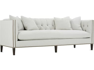 Rowe 92&quot; Carob White Fabric Upholstered Brette Bench Cushion Sofa ROWBRETTE003PB