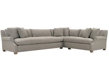 Rowe Bristol 112" Wide Gray Fabric Upholstered Sectional Sofa ROWBRISTOL11611924A