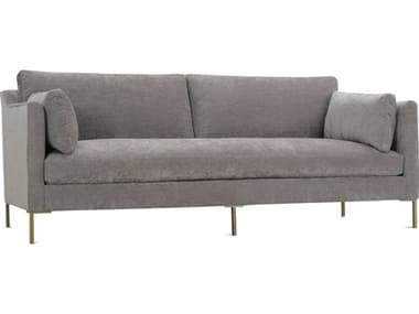 Rowe Holloway 90" Burnished Brass Gray Fabric Upholstered Sofa ROWHOLLOWAY022PA