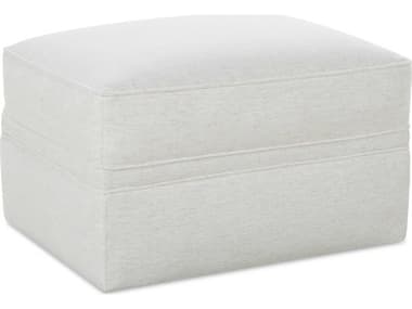 Rowe Kara 28" White Fabric Upholstered Ottoman ROWKARA005EDP