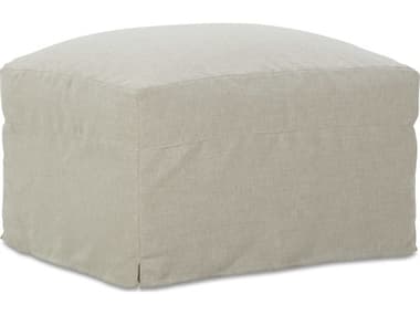 Rowe Lilah 27" Beige Fabric Upholstered Ottoman with Silpcover ROWLILAHS005EDP