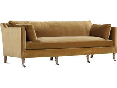 Rowe Madeline 90&quot; Washed Oak Yellow Fabric Upholstered Sofa ROWMADELINE033EDP3